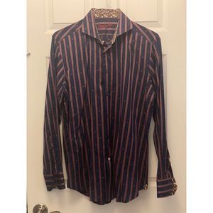 Robert Graham Dark Blue Crimson Shirt